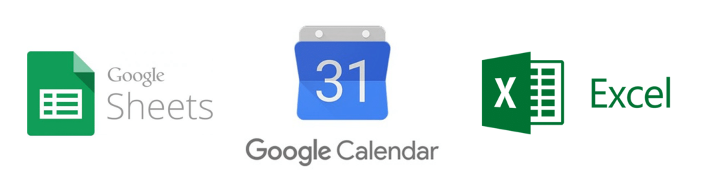 Excel e Google Drive, ou o Calendar